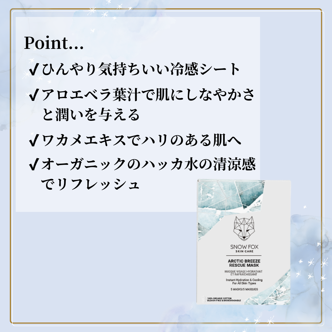 SNOW FOX SKINCARE(スノー フォックス スキンケア) アークティック ブリーズ レスキュー マスク (1枚入り)