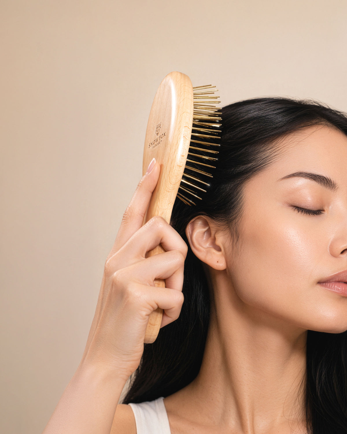 SNOW FOX SKINCARE プレミアム FOX カッサ ビーチウッド ヘアブラシ
